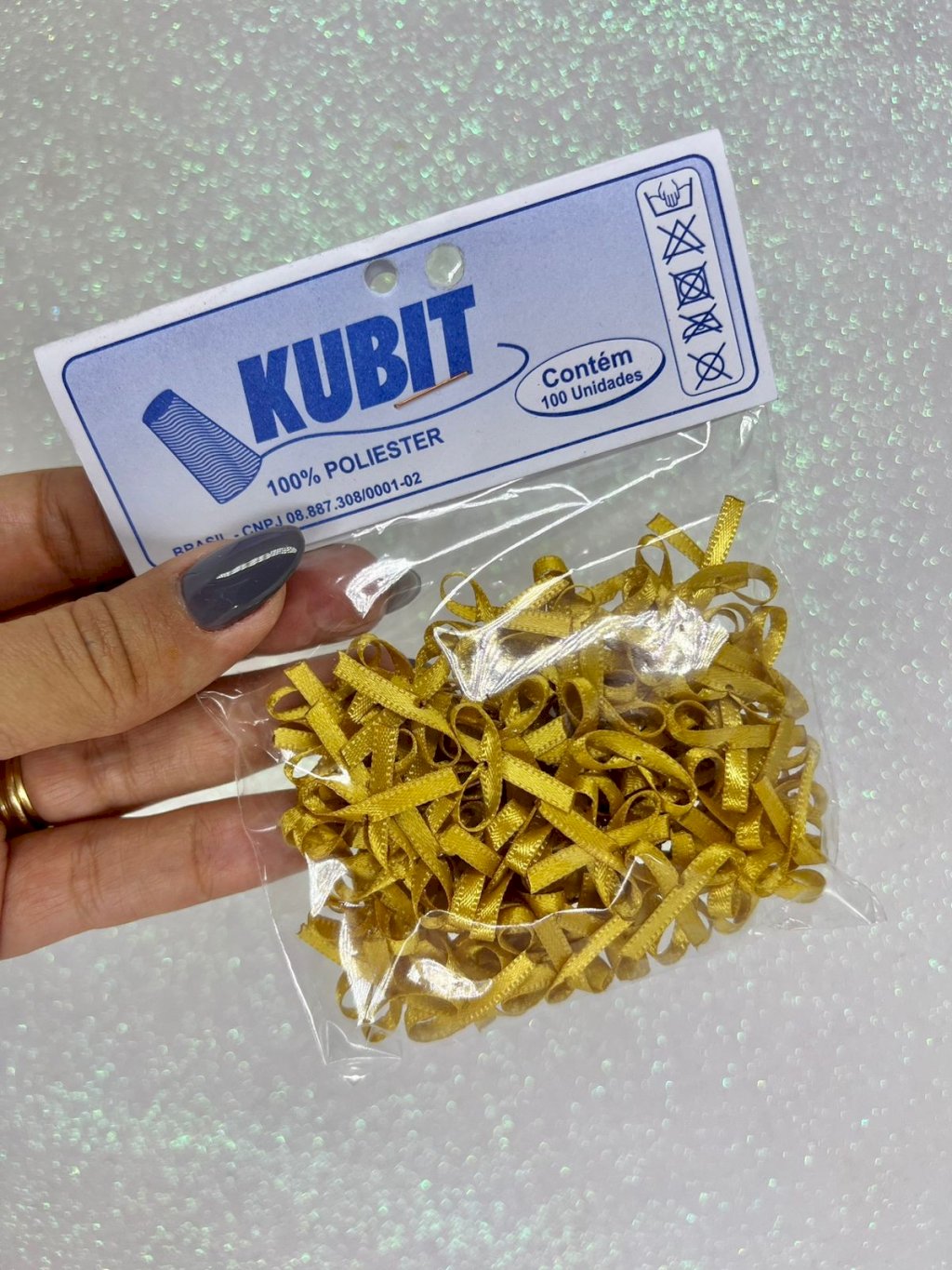 Laço Cetim n°0 Kubit DOURADO 100und