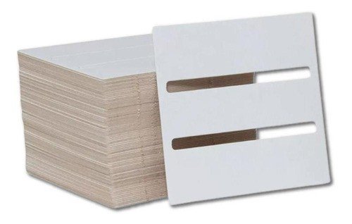 Papeletas para laços QUADRADA BRANCA 50und