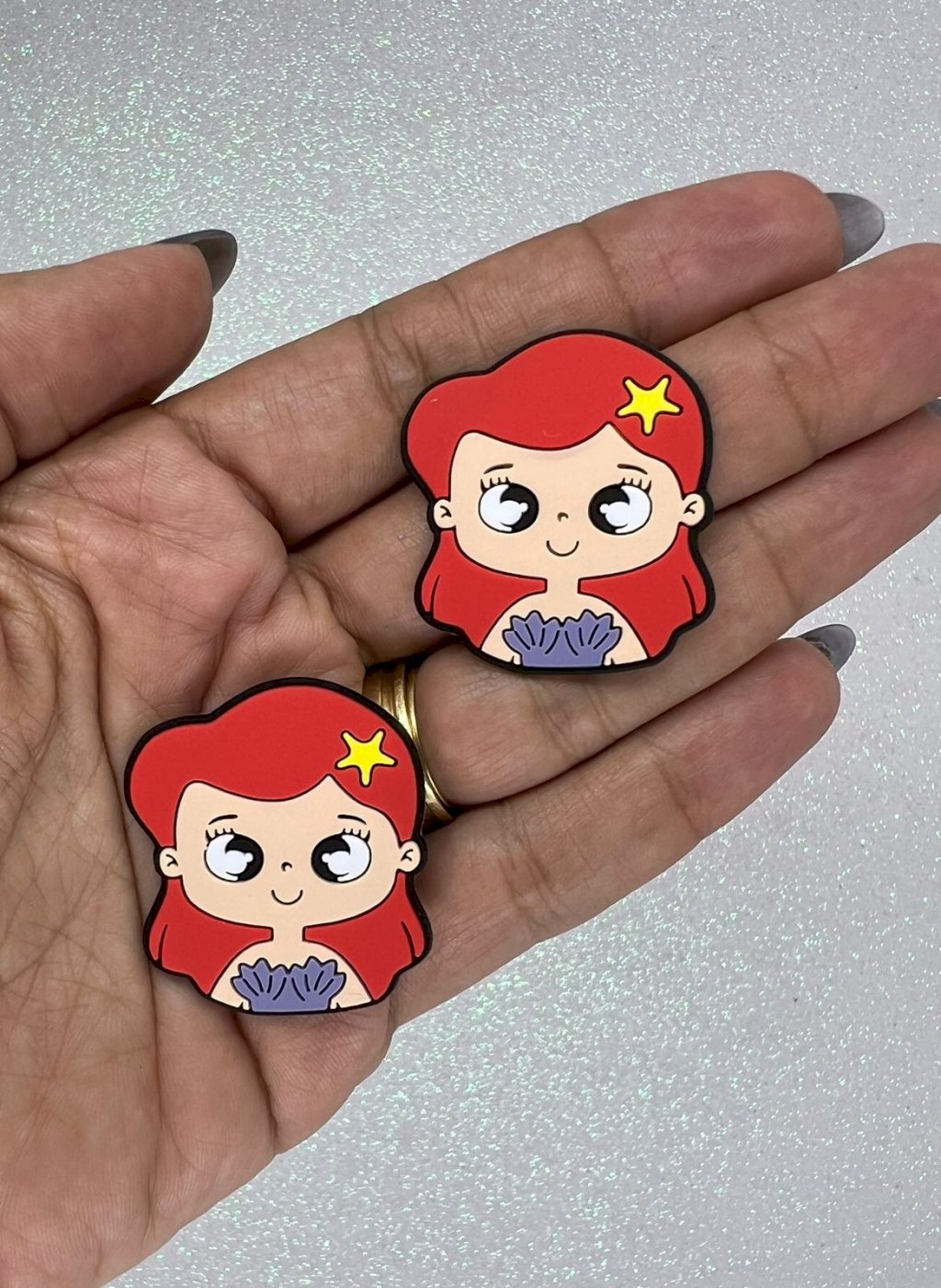 Aplique Emborrachado Princesa Ariel Ref:3893 30mm 02Und