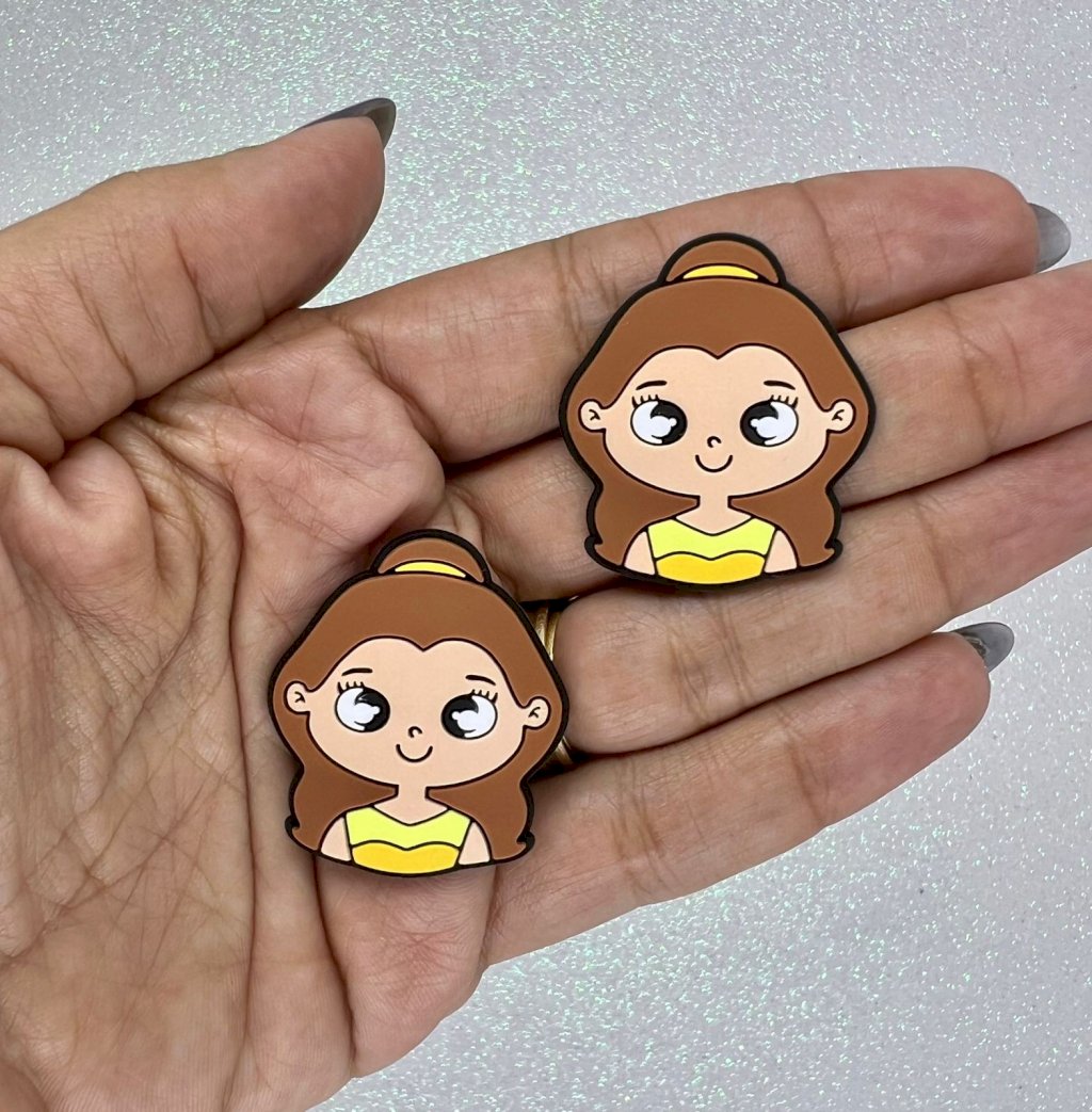 Aplique Emborrachado Princesa Bela Ref:3893 30mm 02Und