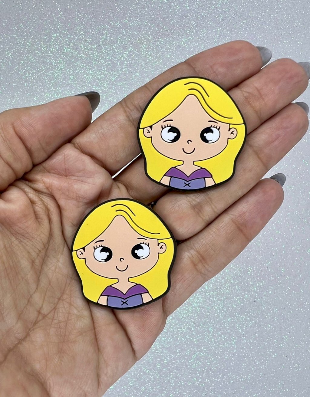 Aplique Emborrachado Princesa Rapunzel Ref:3893 30mm 02Und