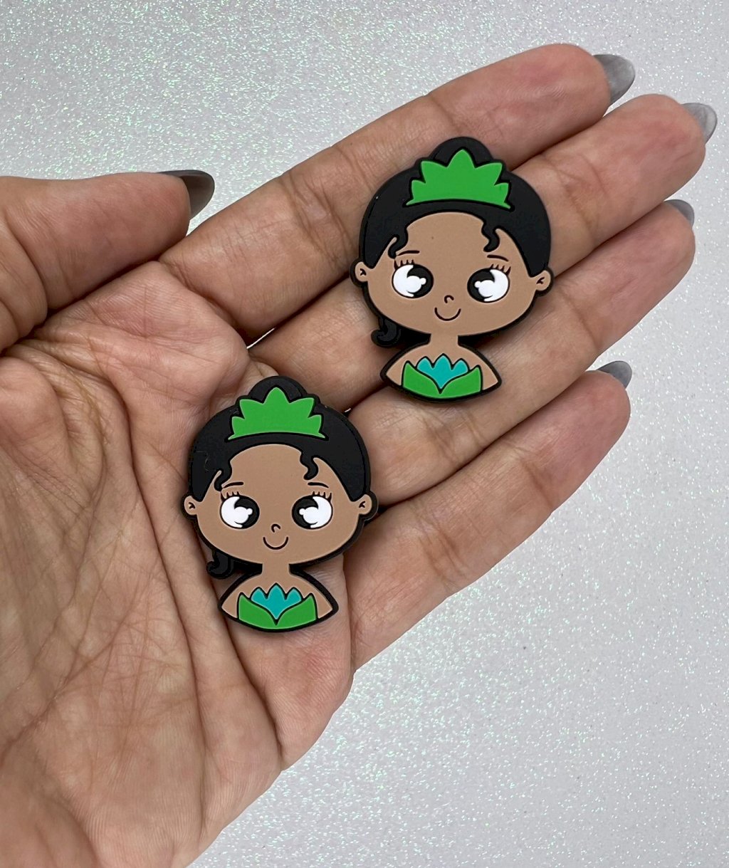 Aplique Emborrachado Princesa Tiana Ref:3893 30mm 02Und