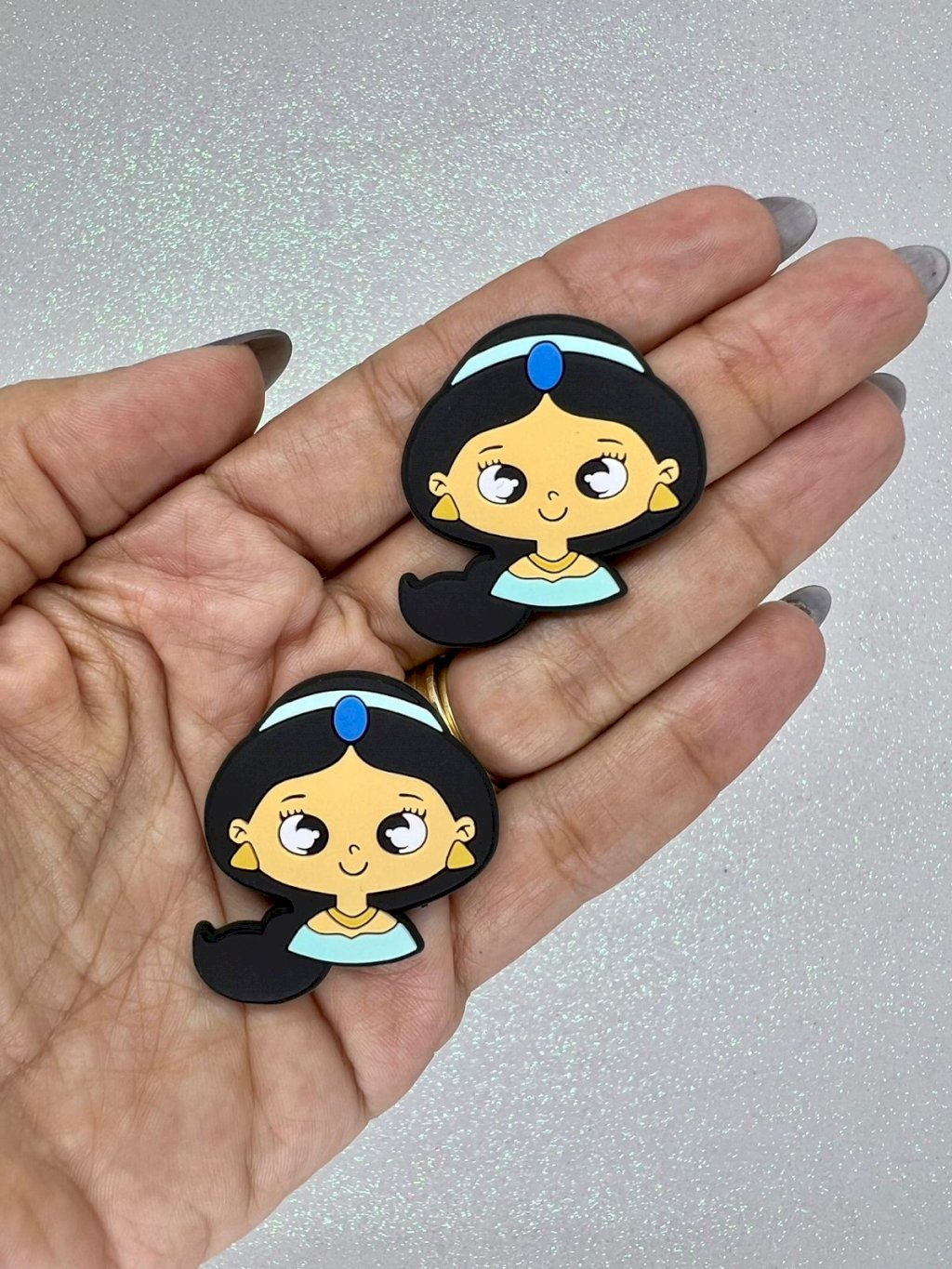 Aplique Emborrachado Princesa Jasmine Ref:3893 30mm 02Und