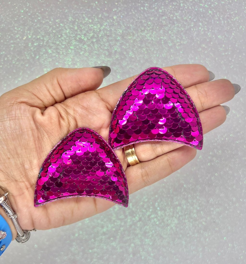 Aplique ORELHA GATO Paetê Yama Ref:10904 PINK 02und