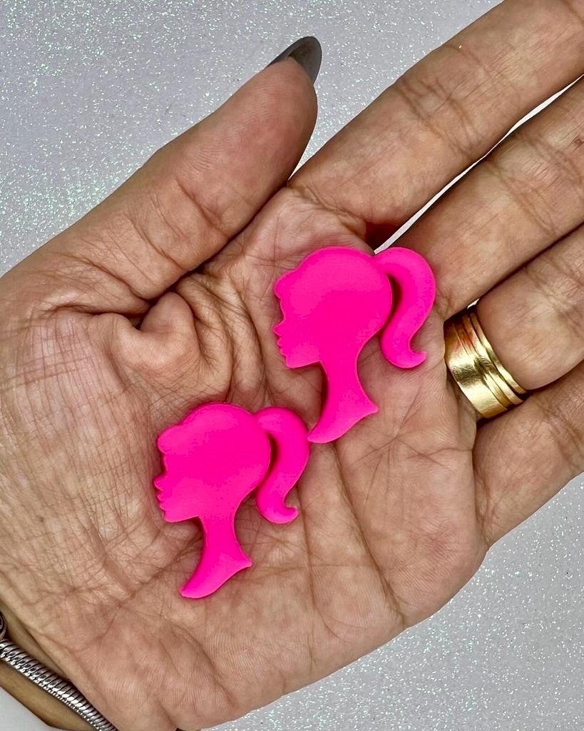 Aplique Emborrachado Barbie (Cabeça) PatImport Ref:40357 30mm 02und