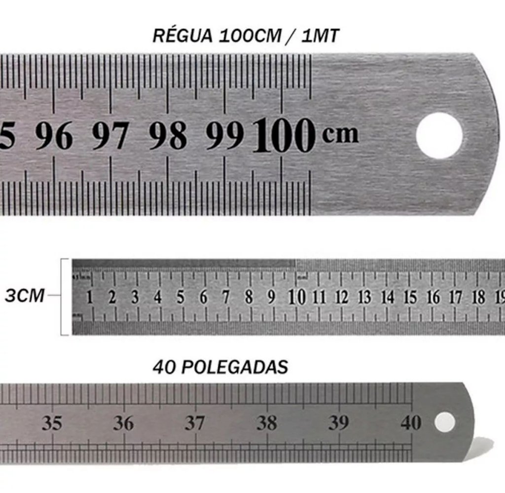 Régua Aço NYBC Ref:300 1mt