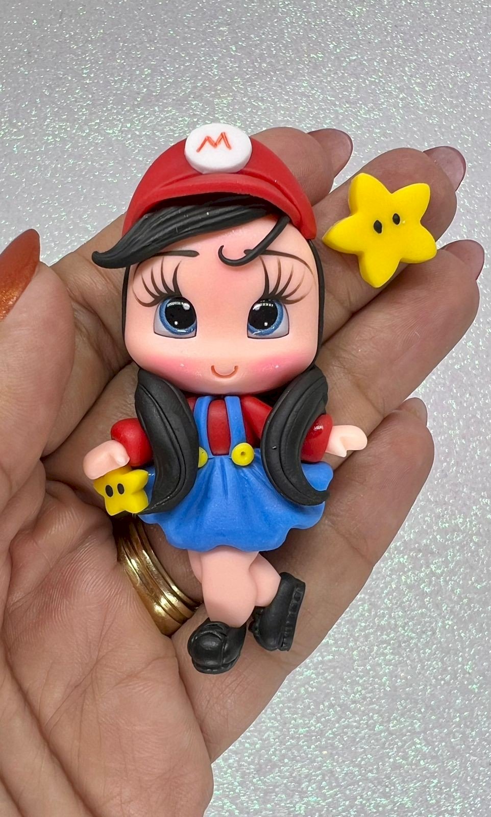 Aplique Biscuit Menina Mario Bros IbBiscuit 01und