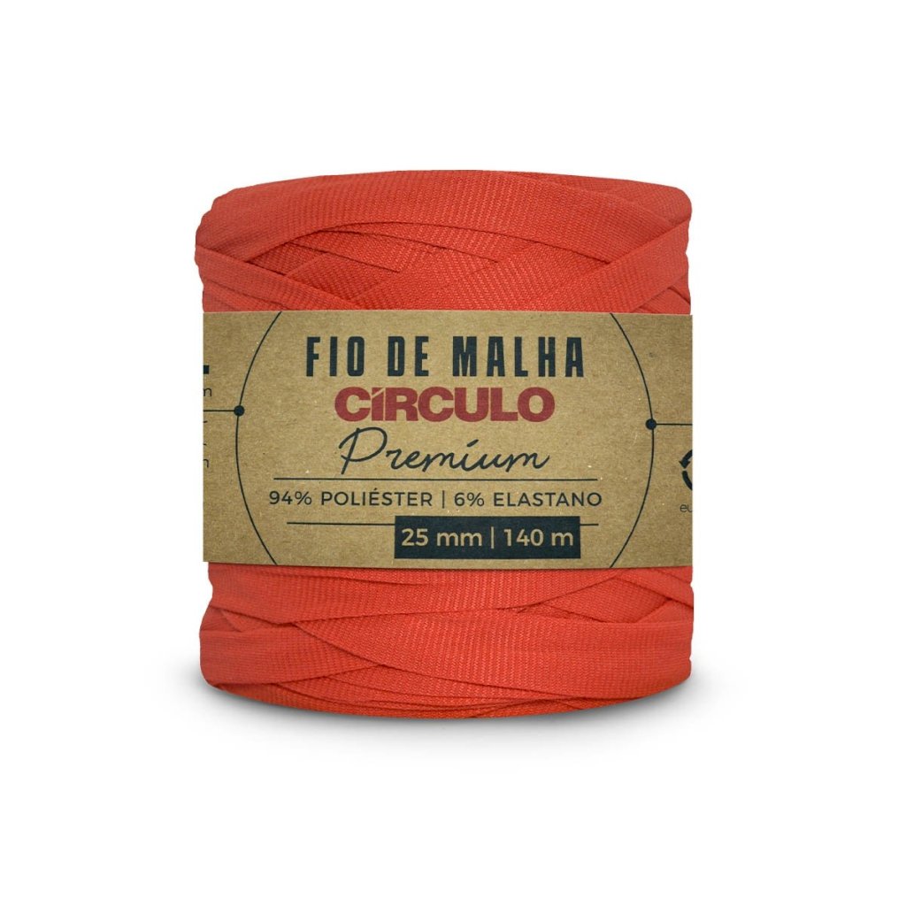 Fio Malha Circulo Premium Cor3881-MAÇÃ DO AMOR 25mm 140mt
