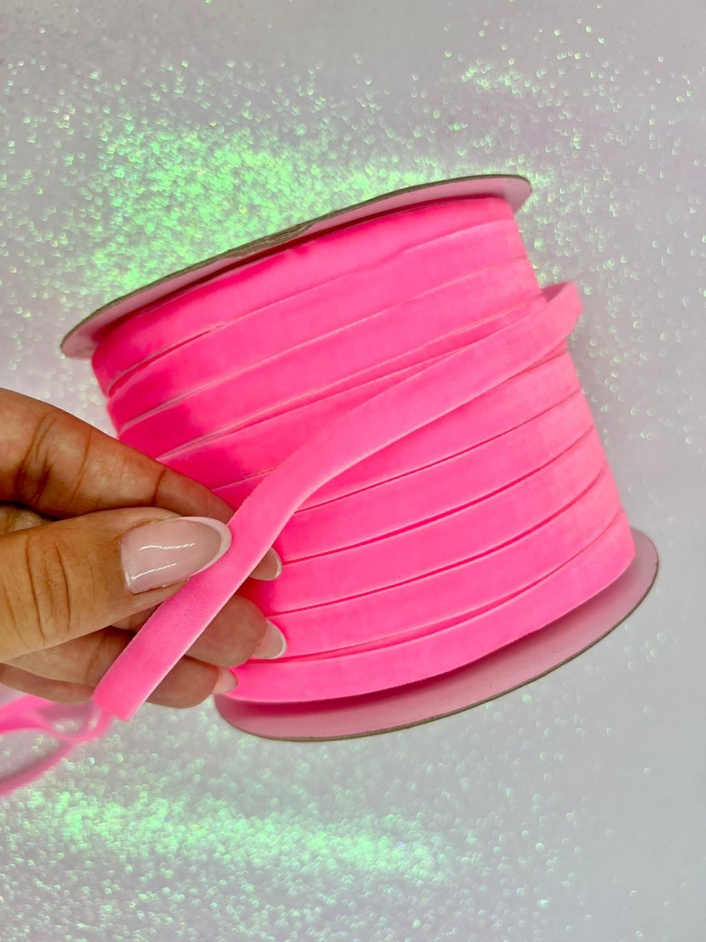 Fita Veludo n°2 Yama cor41-ROSA 10mm 05mt