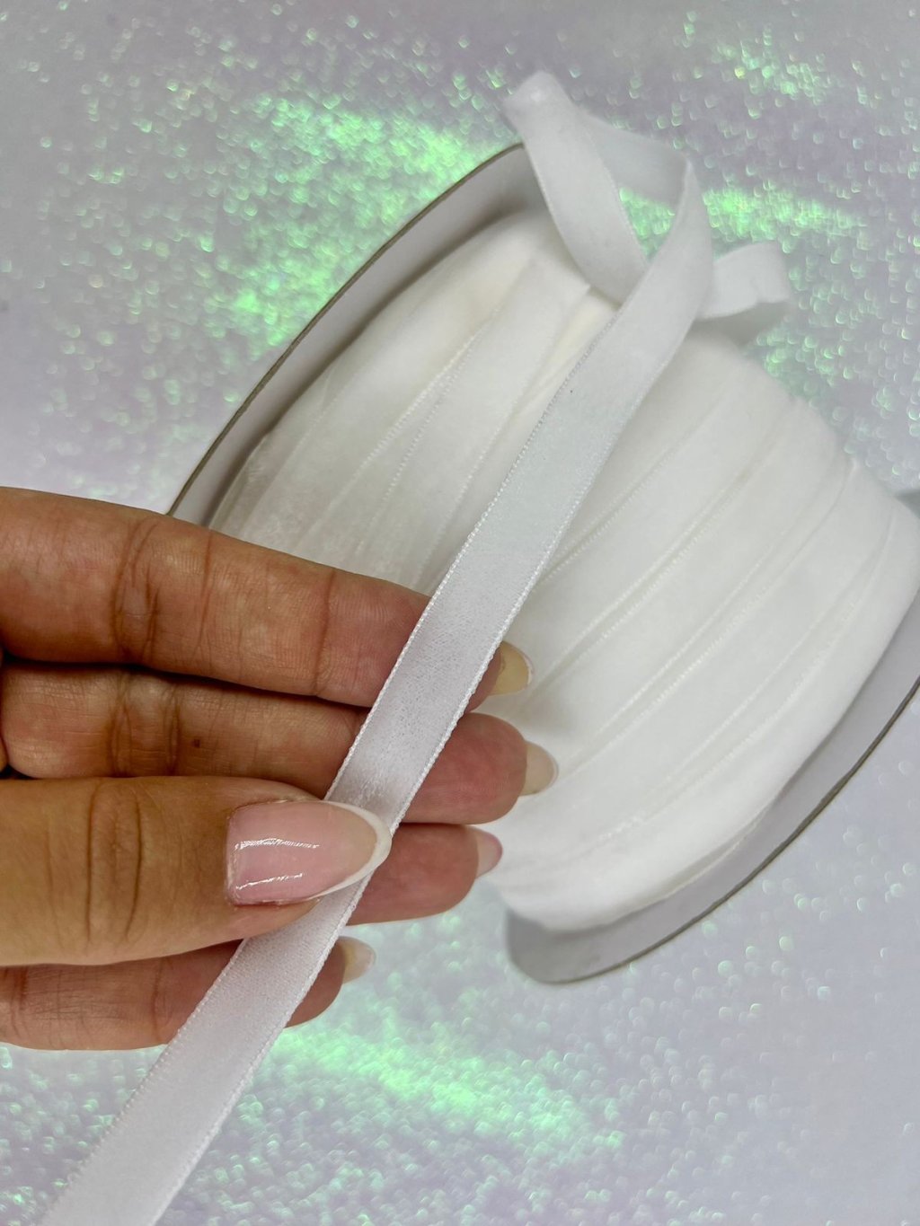 Fita Veludo n°2 Yama cor01-BRANCO 10mm 05mt