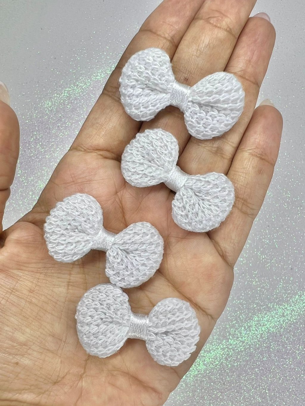 Laço Tricô Limport BRANCO 4,5cm 06und