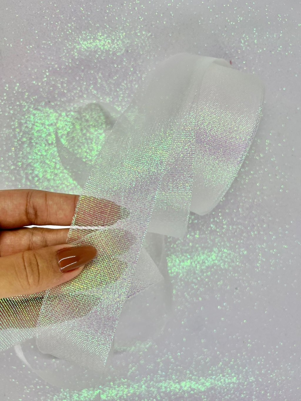 Fita Holográfica Lomil Ref:42093 BRANCA 38mm 05mt