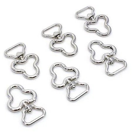 Mosquetão Trevo Circulo Ref:424129 PRATA 46x19mm Unidade