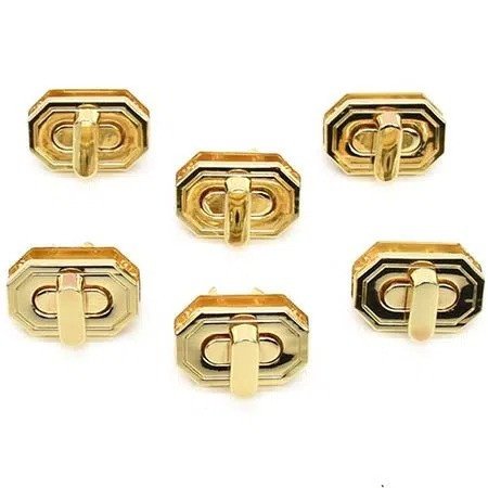 Fecho Retangular Circulo Ref:416258 OURO 28x18mm Unidade