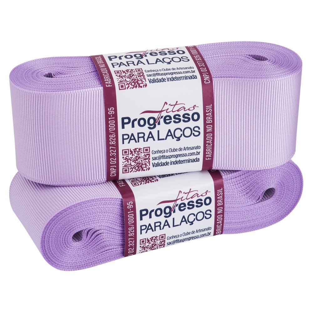 Fita Gorgurão Progresso para Laços Cor2035-LILÁS SUAVE GL009 38mm