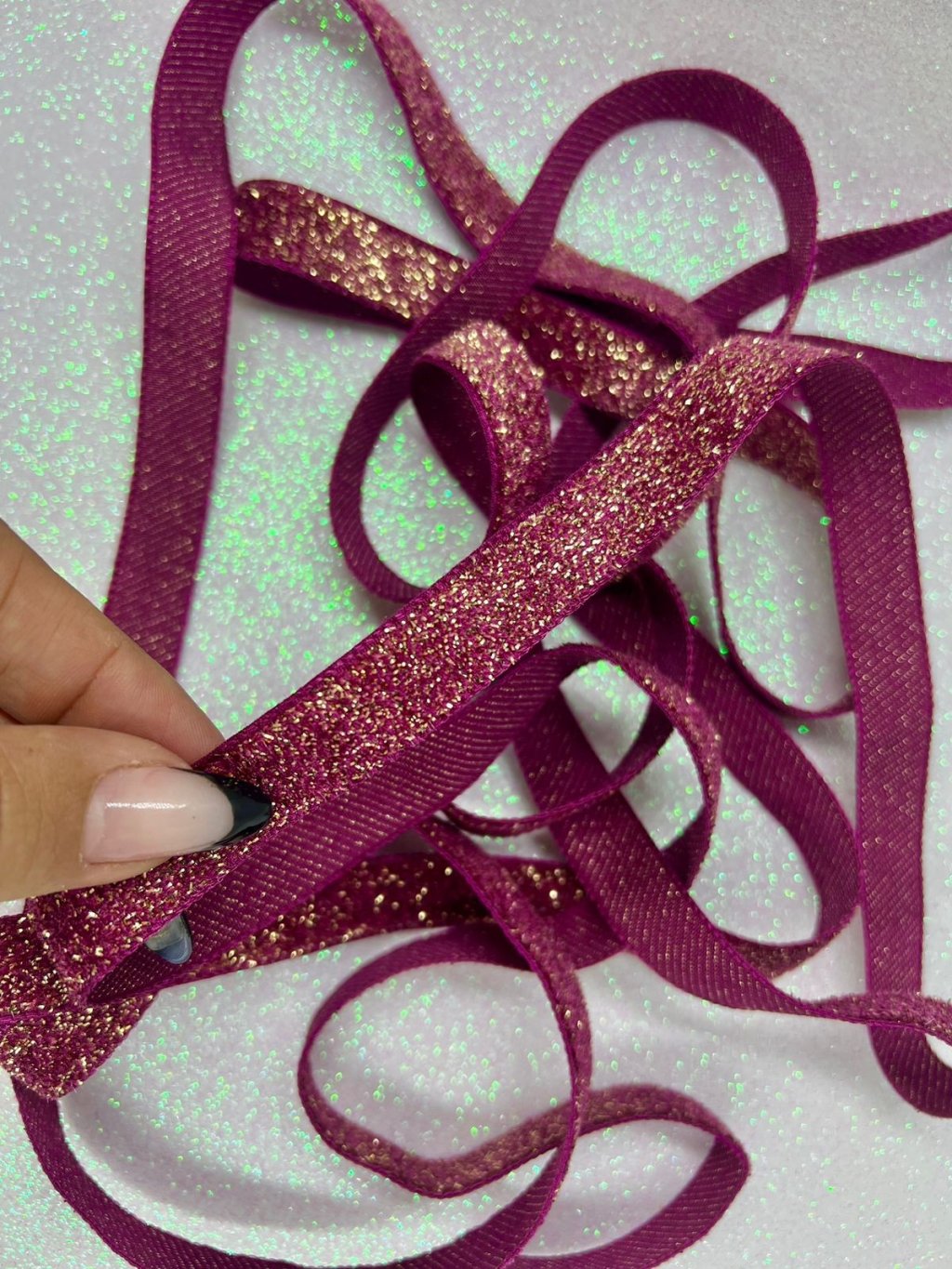 Fita Veludo c/ Lurex n°3 Najar Ref:952 Cor350-MARSALA/OURO 15mm 03mt