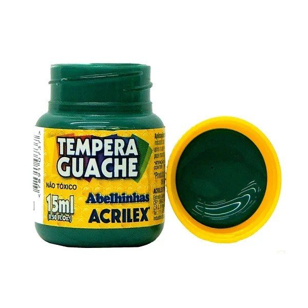 Tinta Tempera Guache Acrilex cor511-VERDE BANDEIRA 15ml