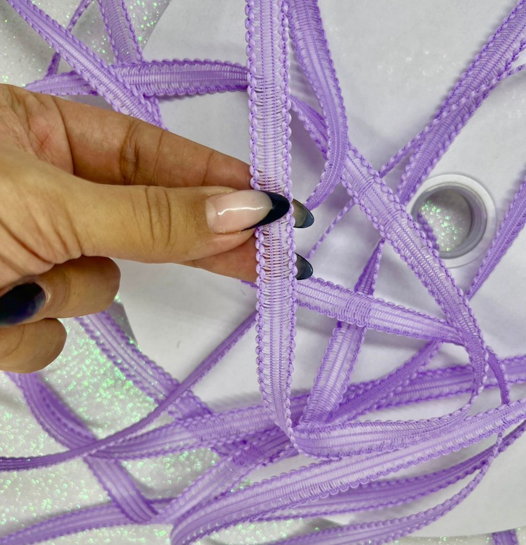 Fita Renda Onda Importada n°2 Ref:10467 LILÁS 10mm 05mt