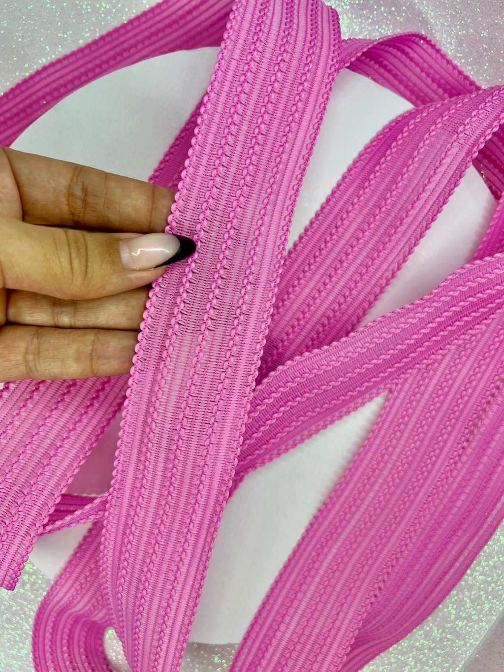 Fita Renda Onda Importada n°9 Ref:10467 ROSA ESCURO 40mm 03mt