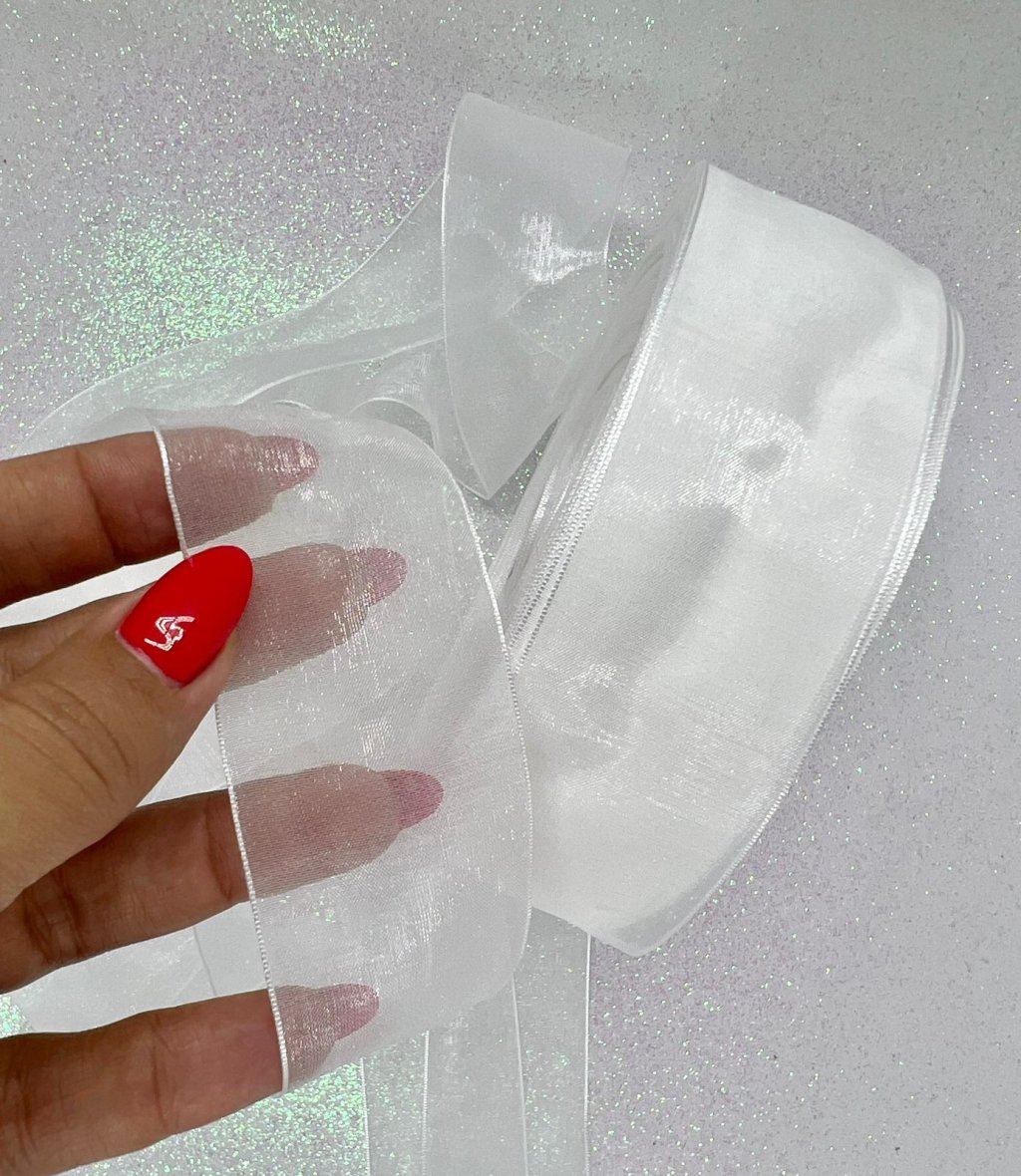 Fita Organza Yama n°9 Cor029-BRANCO 38mm 05mt