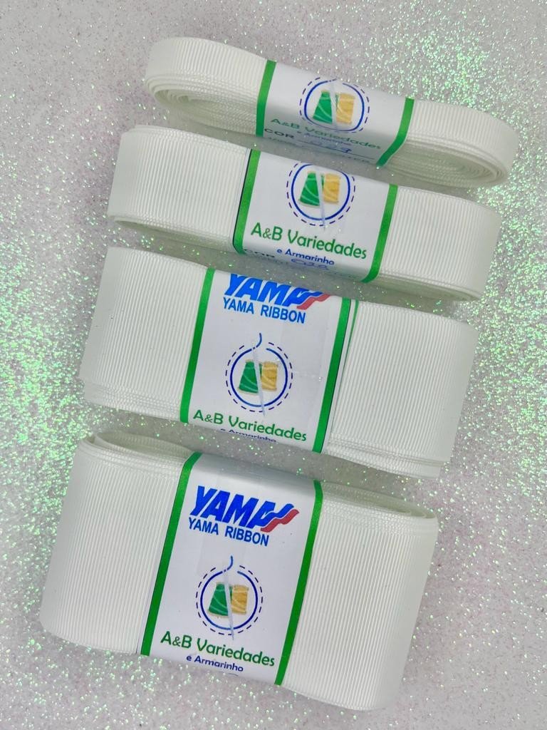 Fita Gorgurão Yama cor029-BRANCO 10mt