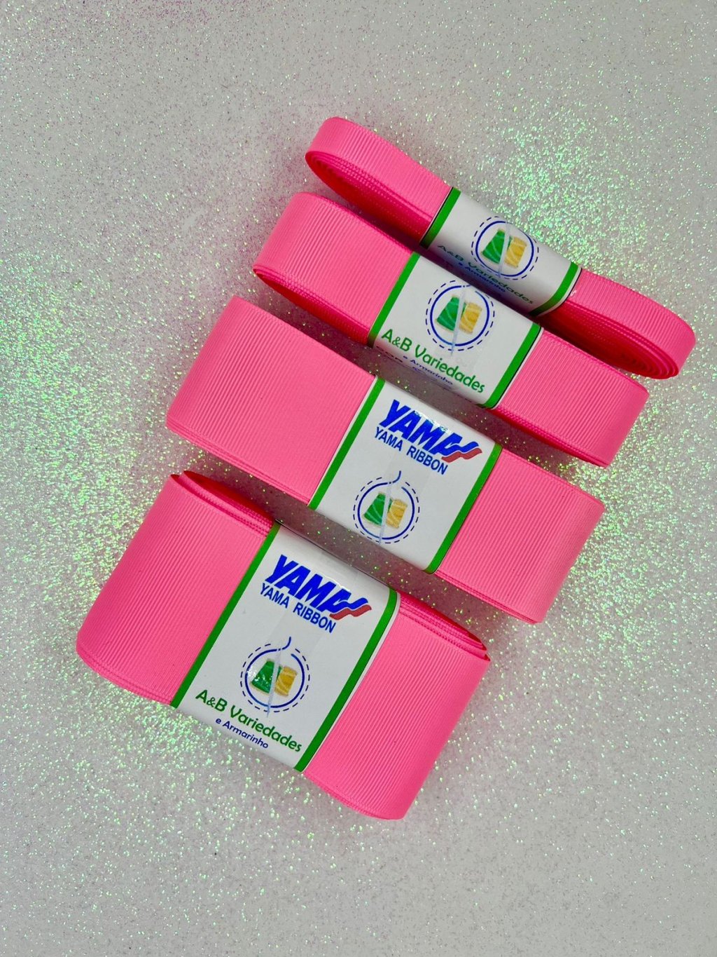 Fita Gorgurão Yama cor023-ROSA CHICLETE 10mt