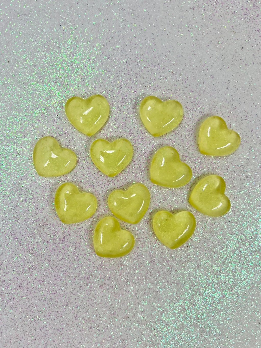 Aplique Resina Coração Candy Ref:38937 Yama 20mm AMARELO 04Und