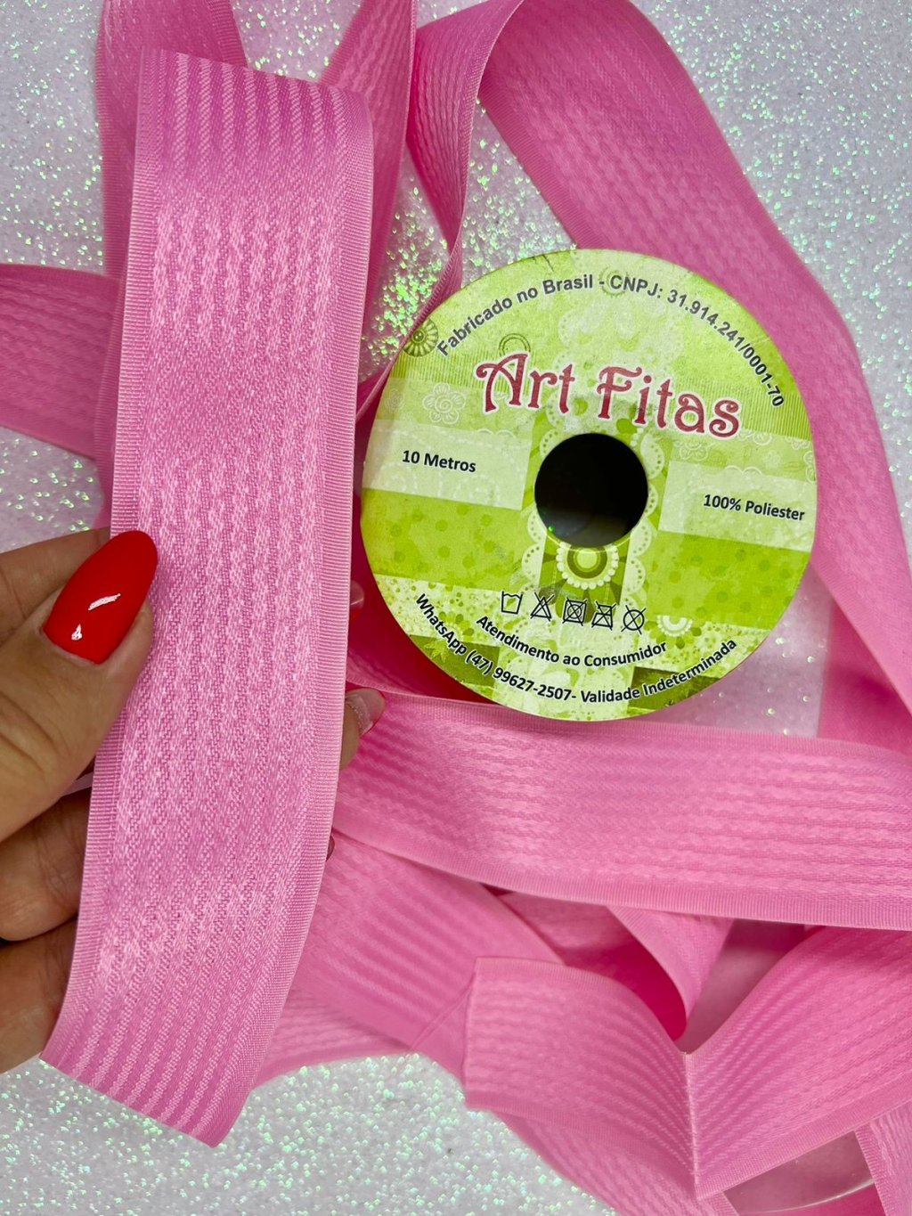 Fita Textura ArtFitas Ref:GP01 ROSA BARBIE 38mm