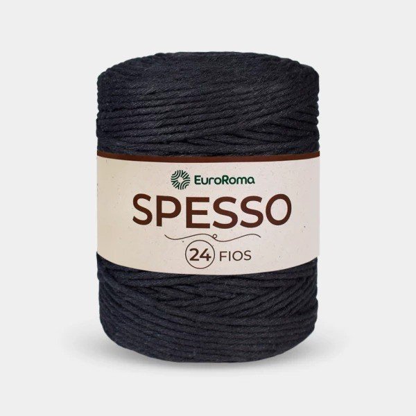 Barbante Euroroma SPESSO 4/24 250-PRETO 254mt 1Kg