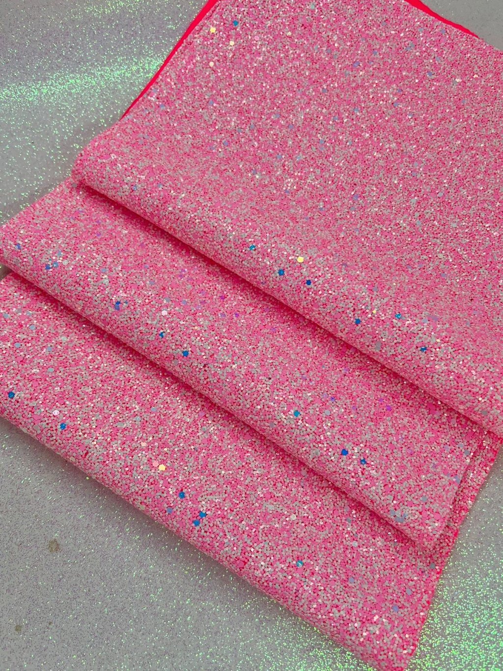 Lonita Flocada Glitter Ref:401620 PatImport ROSA NEON/BRANCO 40 x 23 cm 