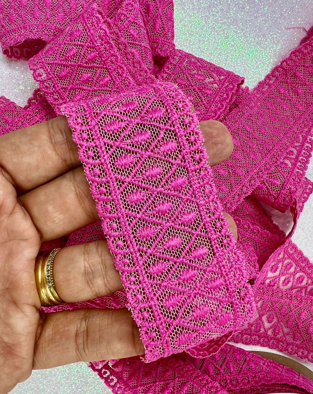 Fita Renda PatImport Ref:10469 PINK 38mm 02mt