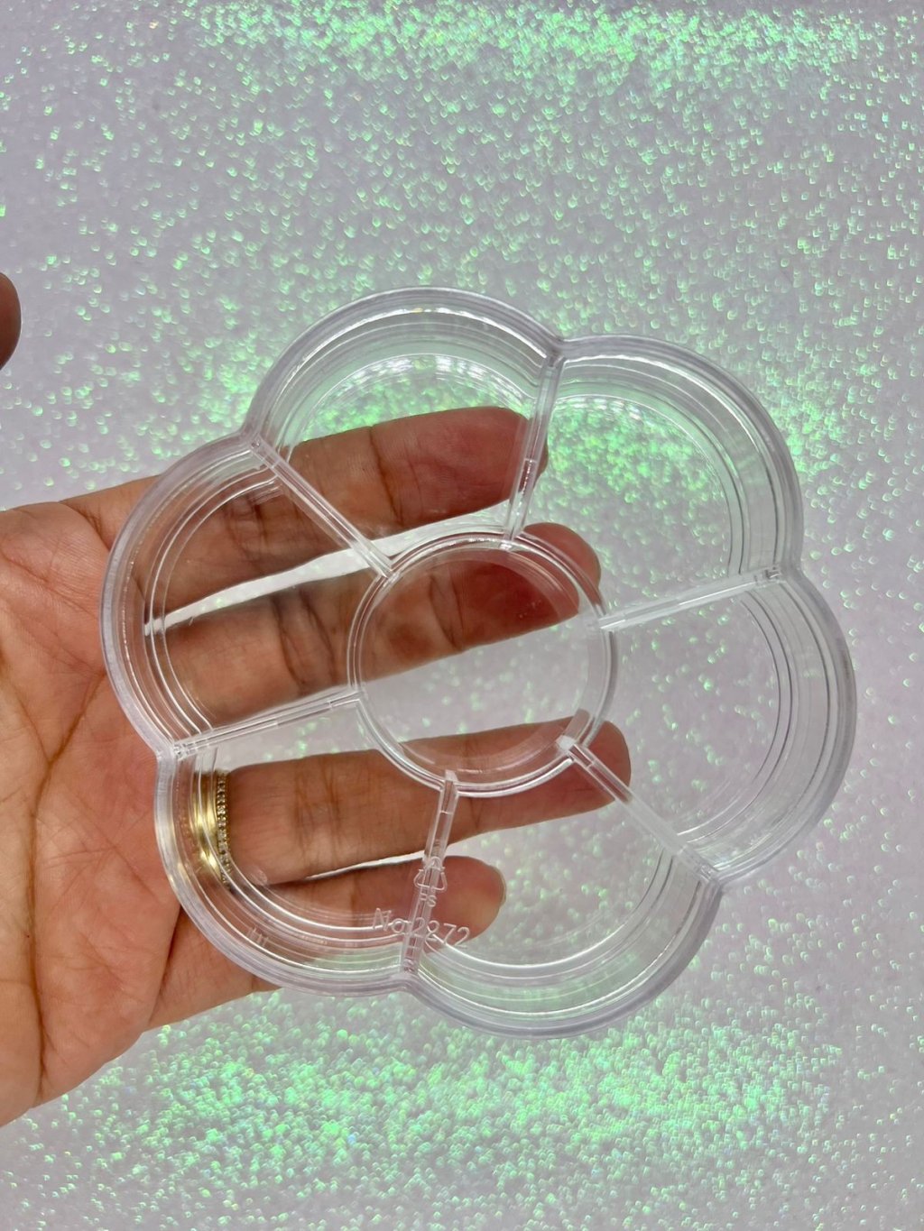 Caixa Organizadora Flor Transparente Nybc 7 divisórias