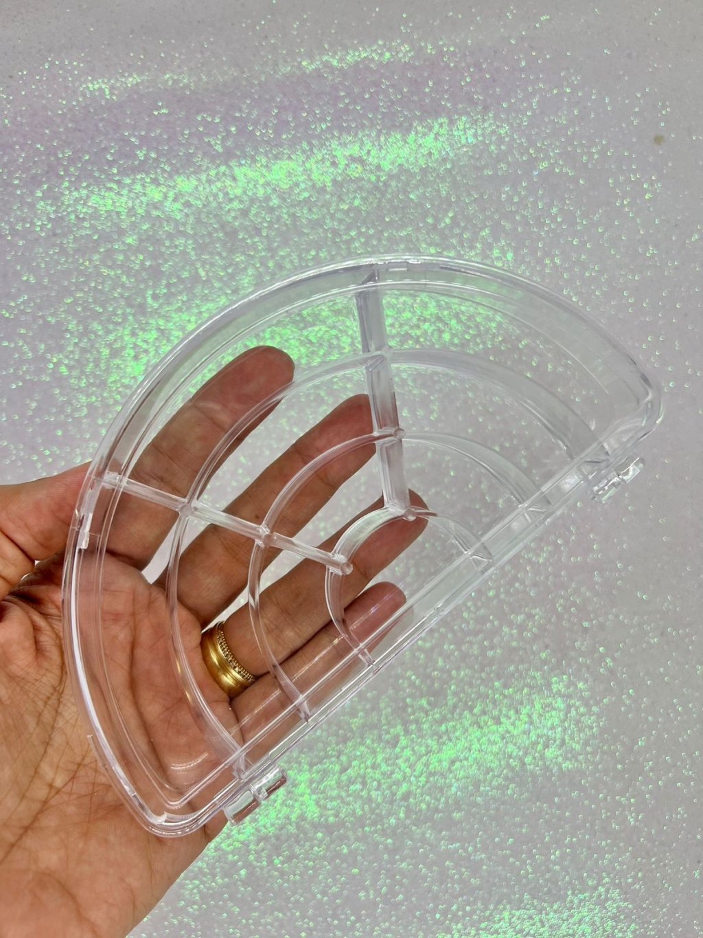 Caixa Organizadora Arco-íris Transparente Nybc 10 divisórias