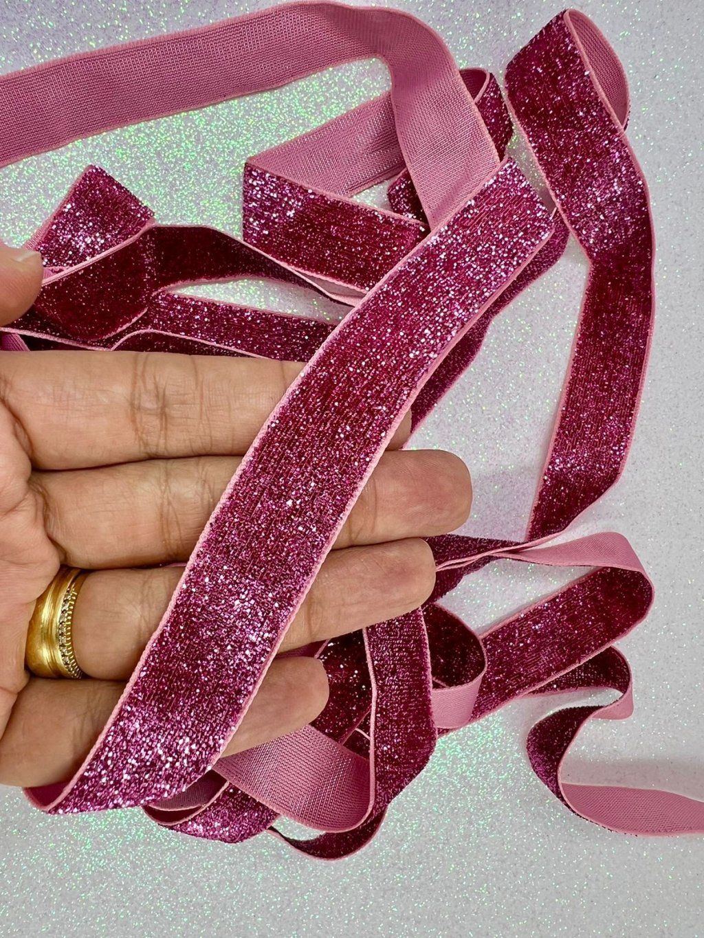 Fita Lurex Esponjosa Nybc n°5 ROSA 20mm 05mt