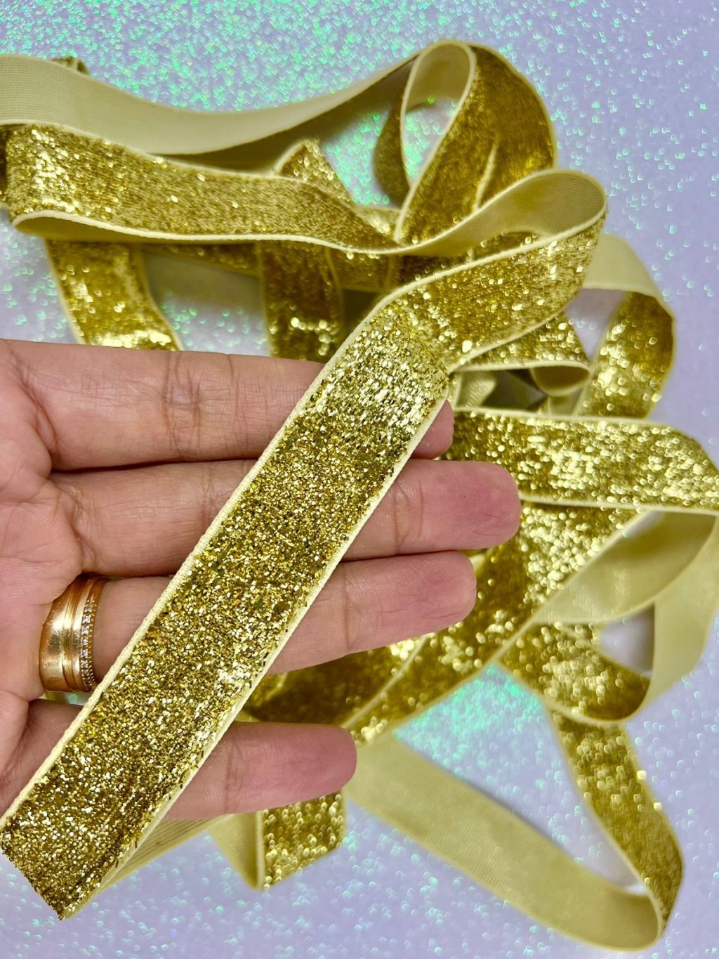 Fita Lurex Esponjosa Nybc n°5 OURO 20mm 05mt