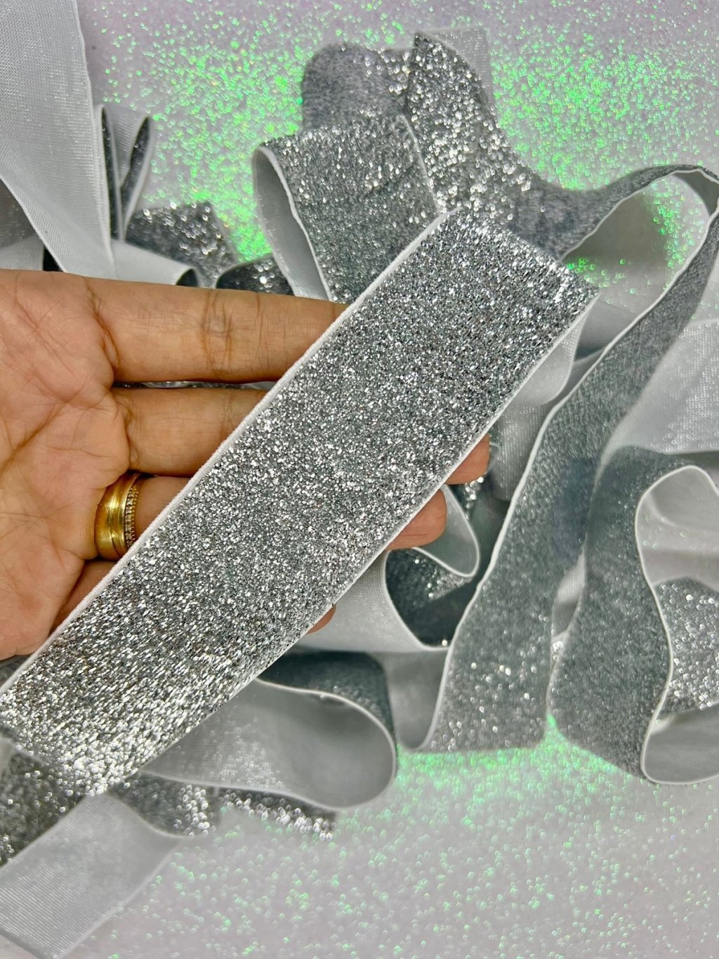 Fita Lurex Esponjosa Nybc n°9 PRATA 38mm 05mt