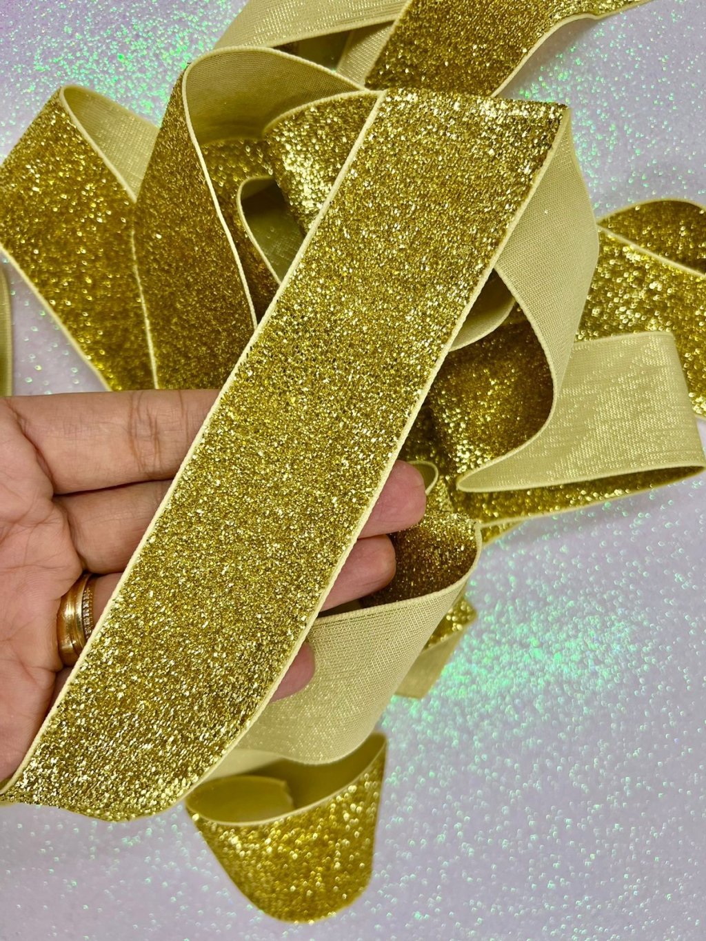 Fita Lurex Esponjosa Nybc n°9 OURO 38mm 05mt
