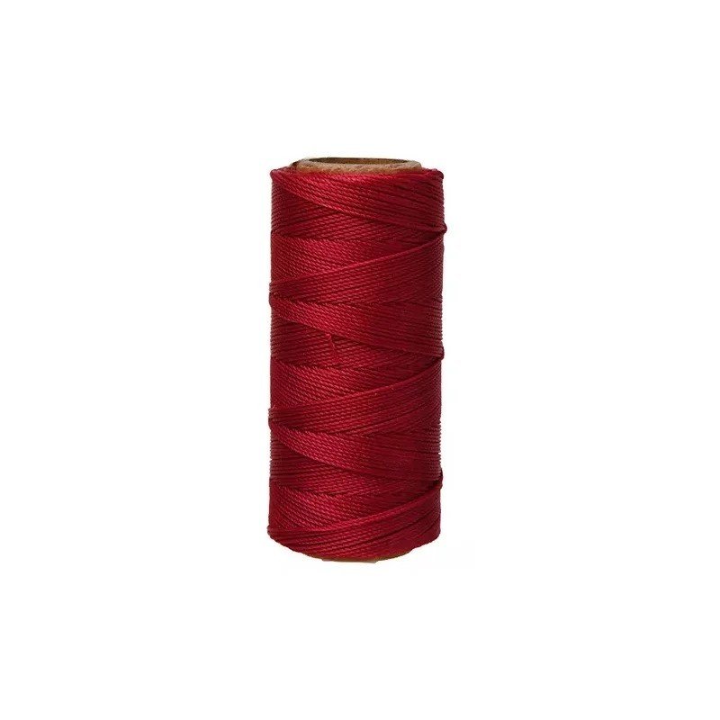 Linha encerada Nybc Cor145-VERMELHA  1mm 100mt