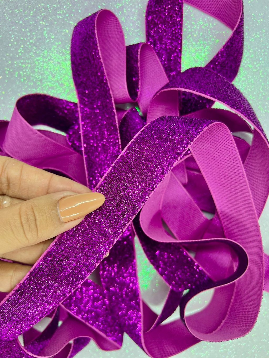 Fita Lurex Esponjosa Nybc n°5,5 Cor312-PINK 25mm 05mt