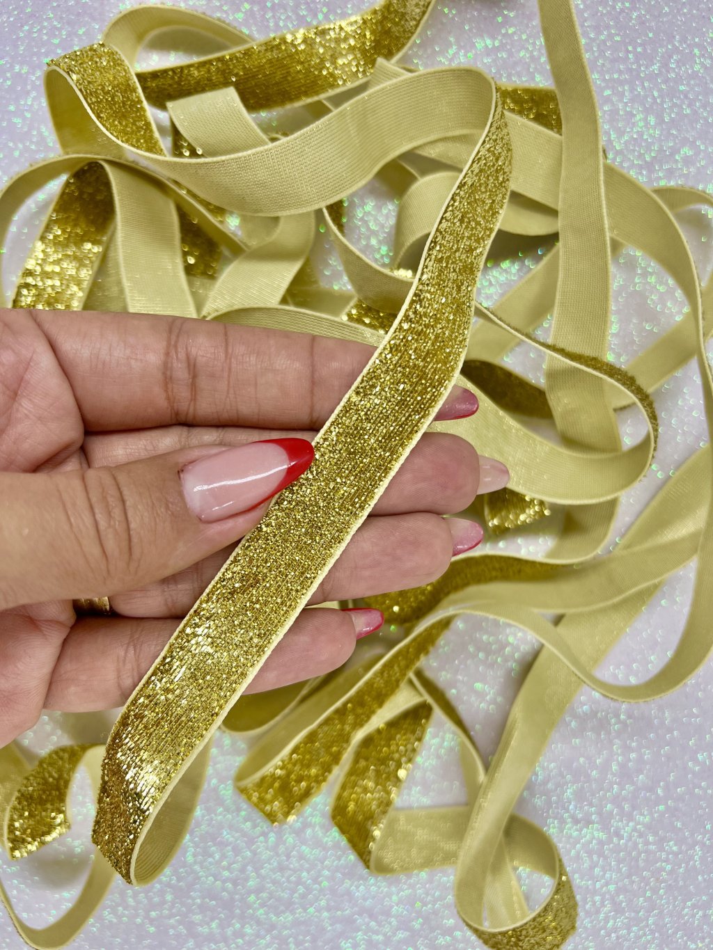 Fita Lurex Esponjosa Nybc n°3 OURO 15mm 05mt