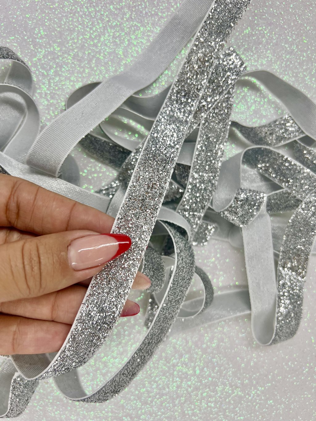 Fita Lurex Esponjosa Nybc n°3 PRATA 15mm 05mt