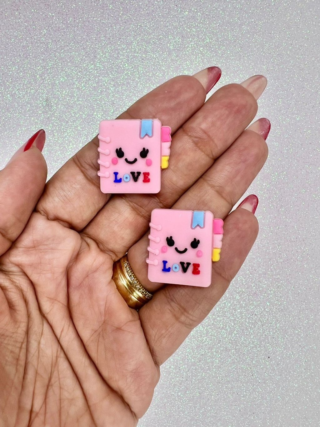 Aplique Emborrachado Agenda Rosa Yama Ref:48940 25mm 02und