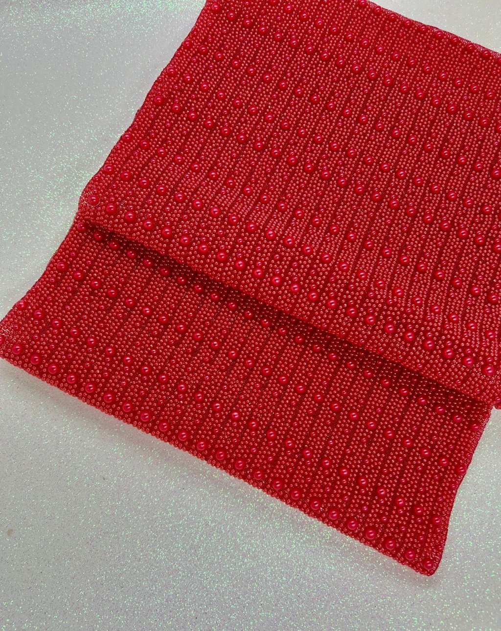 Micro manta pérola VERMELHA PatImport 1cmx40cm 02Und