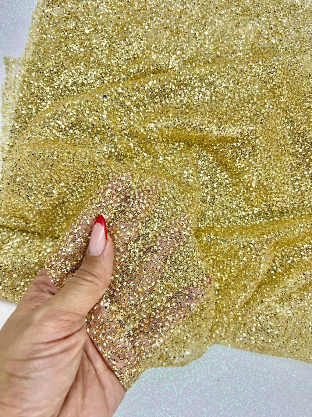 Tule Gliter Flocado PatImport Ref:110212 OURO 40x25cm