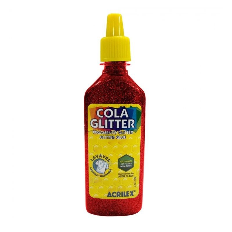 Cola Glitter Acrilex Cor205-VERMELHA 35g