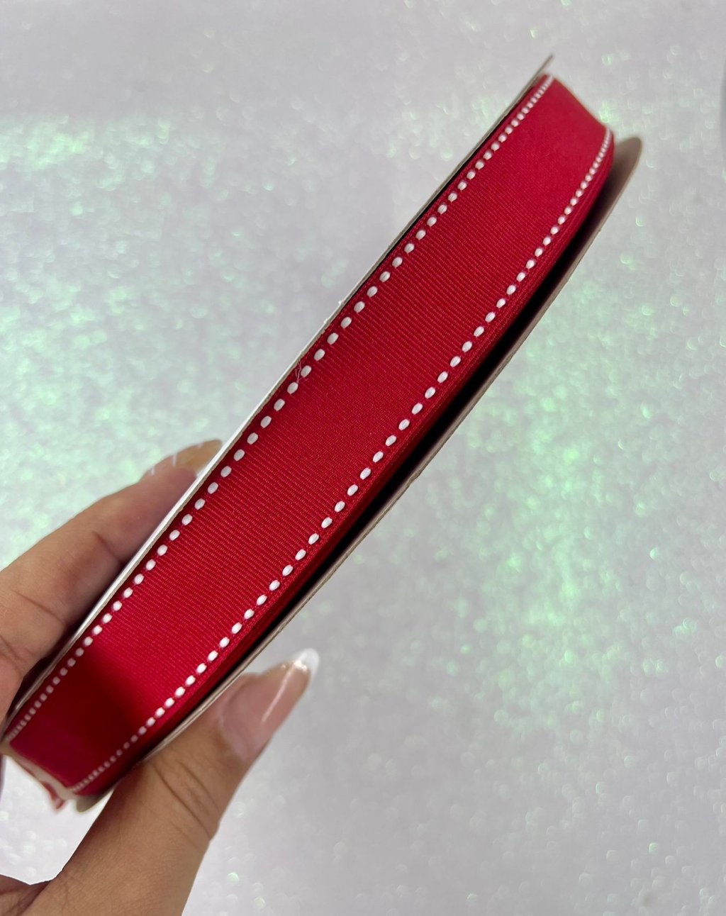 Fita Gorgurão Yama Pespontada n°5 Cor250-RED 22mm 05mt