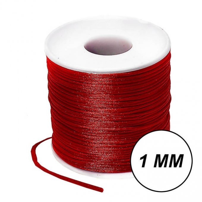 Rabo de rato Cetim NYBC VERMELHO ESCURO Cor145 1mm 100mt