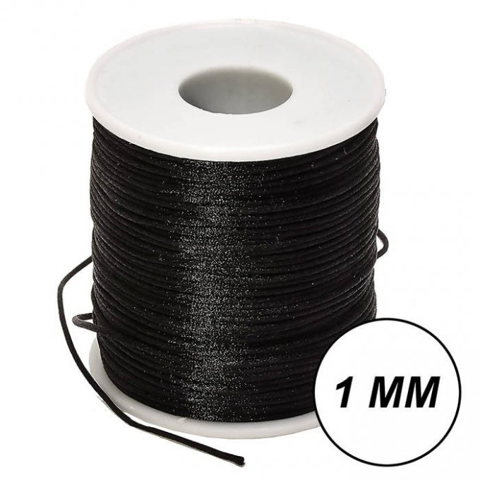 Rabo de rato Cetim NYBC PRETO Cor310 1mm 100mt