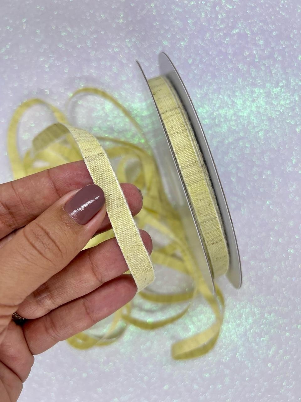 Fita Linho Mesclada Yama n°2 Cor617-BABY MAIZE 10mm 05mt