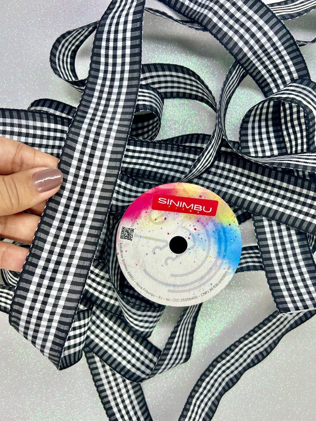 Fita Xadrez Sinimbu Ref:1944/38 Cor08-PRETO 38mm 